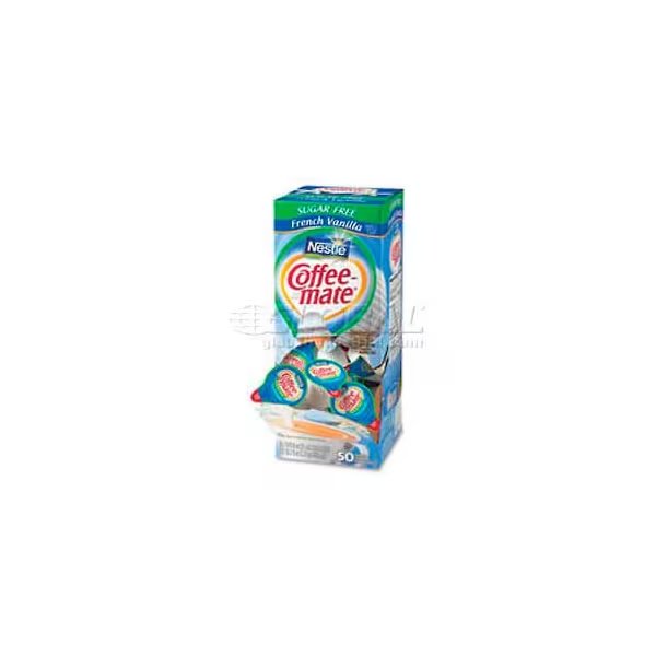 ¬Æ Coffee-Mate Non-Dairy Liquid Creamer Single, Sugar Free Fr Vanilla, 0.375 oz., 50/Box, Nestle, Mfr#: NES91757